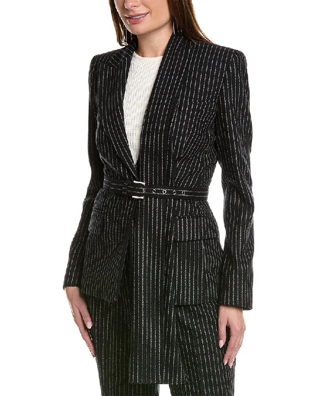 Women’s Tops Online Michael Kors Collection Scarf Wool-Blend Blazer