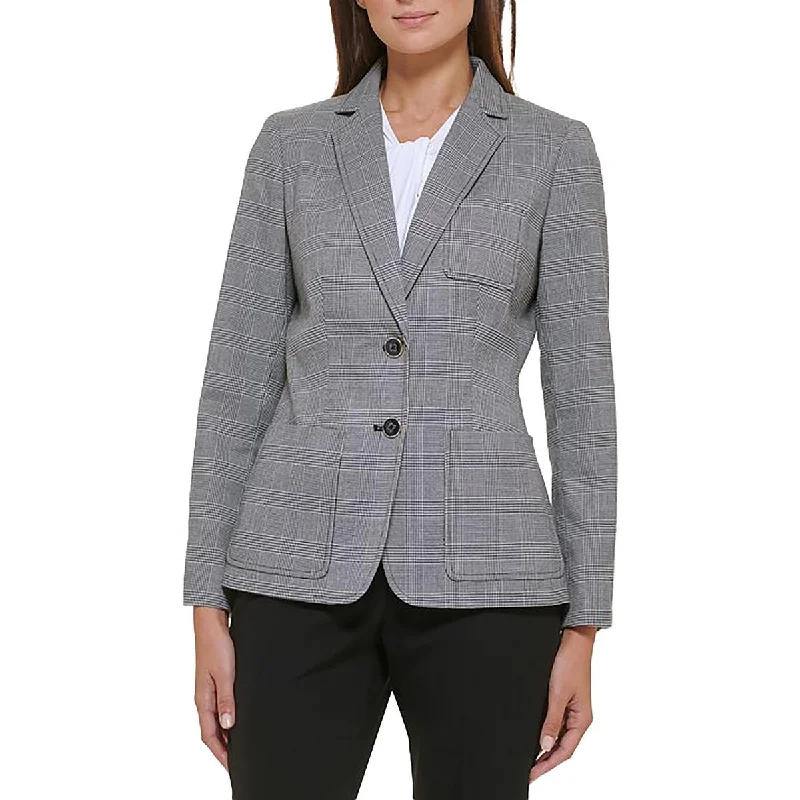 Best Women’s Accessories Womens Glen Plaid Workwear Two-Button Blazer