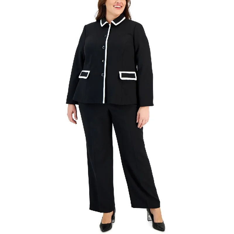 Cute Casual Outfits Plus Womens 2PC Workwear Pant Suit