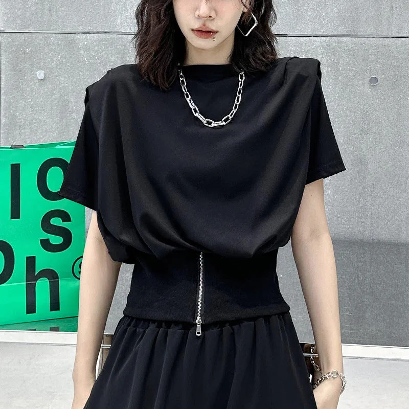 Winter Wear For Women Designed Black Summer Women Top Blouses