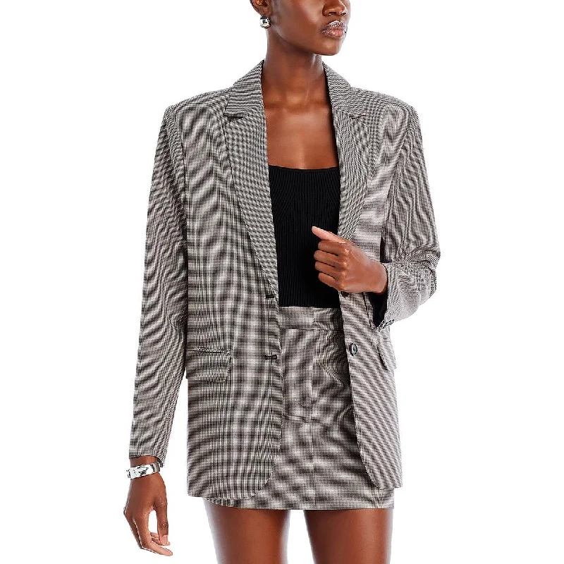 Winter Sweaters For Women Veronica Womens Houndstooth Career Two-Button Blazer