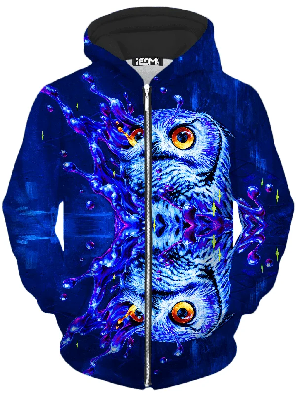 Winter Wear For Women Lucid Owl Unisex Zip-Up Hoodie