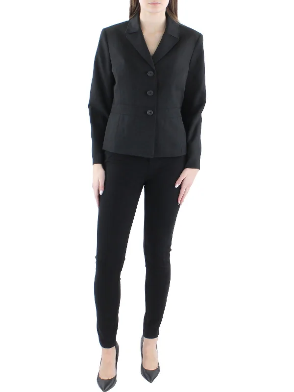 Women’s Clothing Sale Petites Womens Three-Button Office Suit Jacket