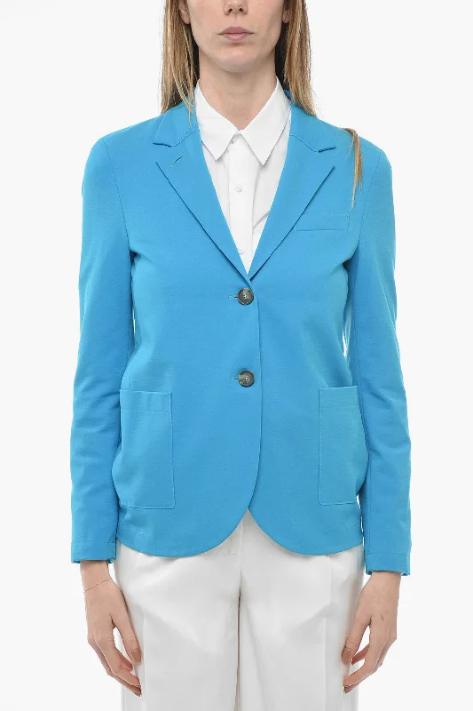 Winter Scarves For Women Harris Wharf Unlined Jersey Blazer with Patch Pockets