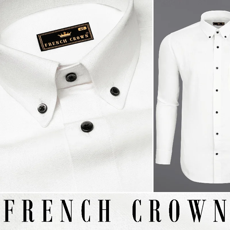 Elegant Evening Dresses Bright White Twill Premium Cotton Shirt
