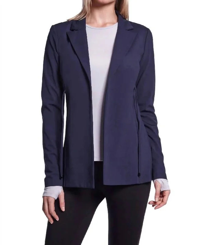 Black Leather Jackets Extreme Blazer In Navy