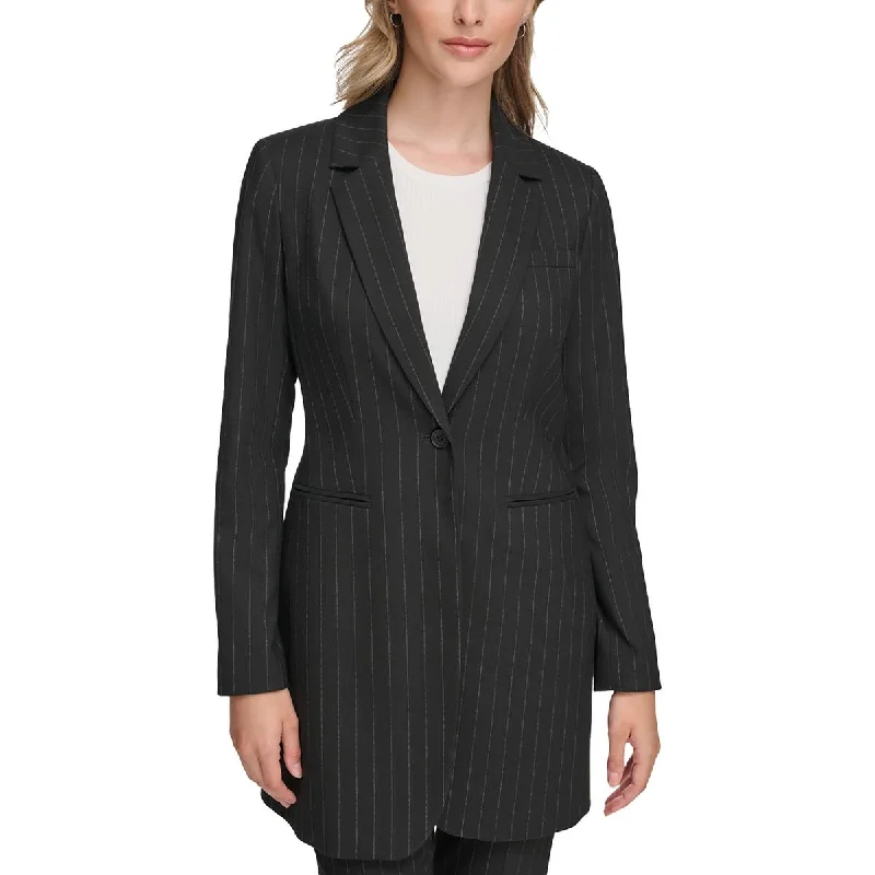 Women’s Outerwear Coats Womens Stiped Business One-Button Blazer