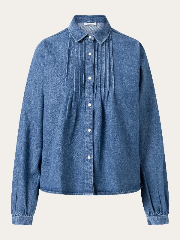 Denim A-shape shirt - Vintage Indigo