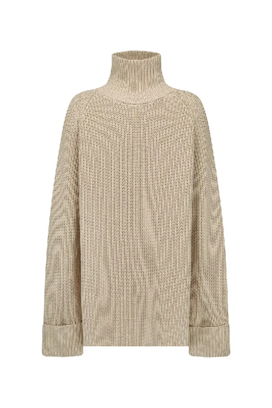 FEELS RIGHT WOOL BLEND KNIT- BEIGE