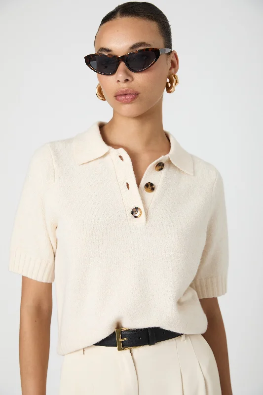 Vhari Short Sleeve Button Up Sweater