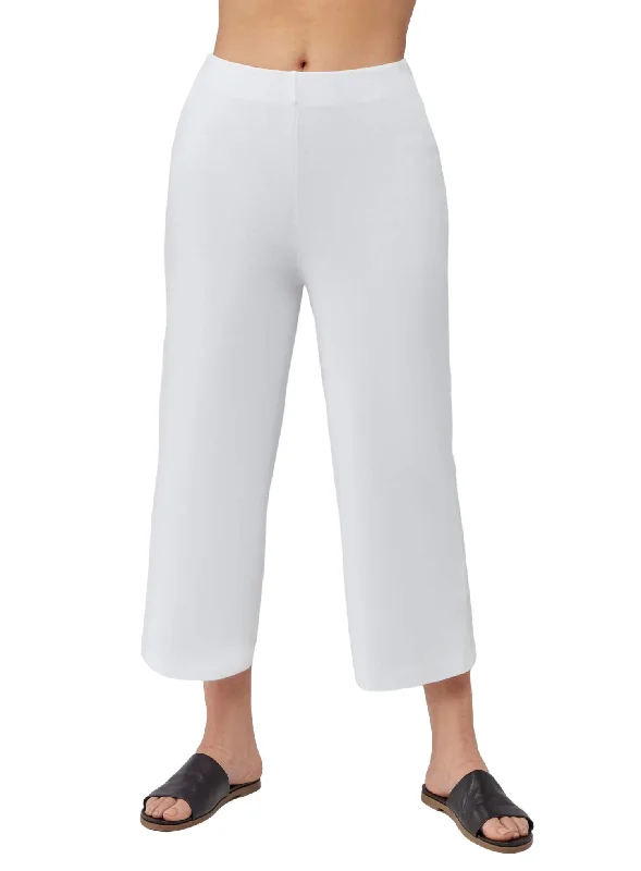 Women’s Formal Shoes Cropped Full Pant In White