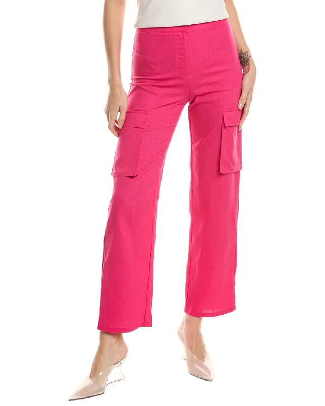 Comfortable Yoga Pants Daisy Lane Linen-Blend Cargo Pant