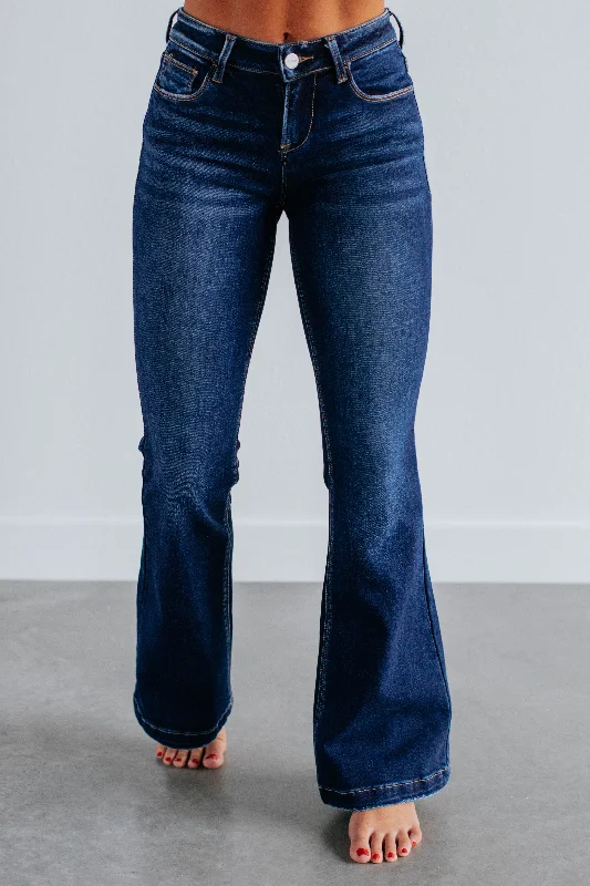 Palmer Risen Flare Jeans - Dark Wash