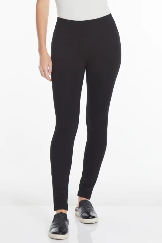 Plus Solid Ponte Legging - Black