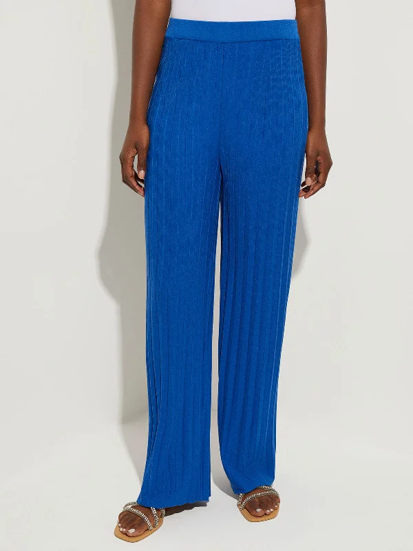 Women’s Winter Wear Soft Ribbed Knit Wide Leg Pant