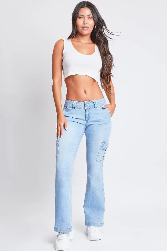 Women's Low Rise Cargo Flare Jean