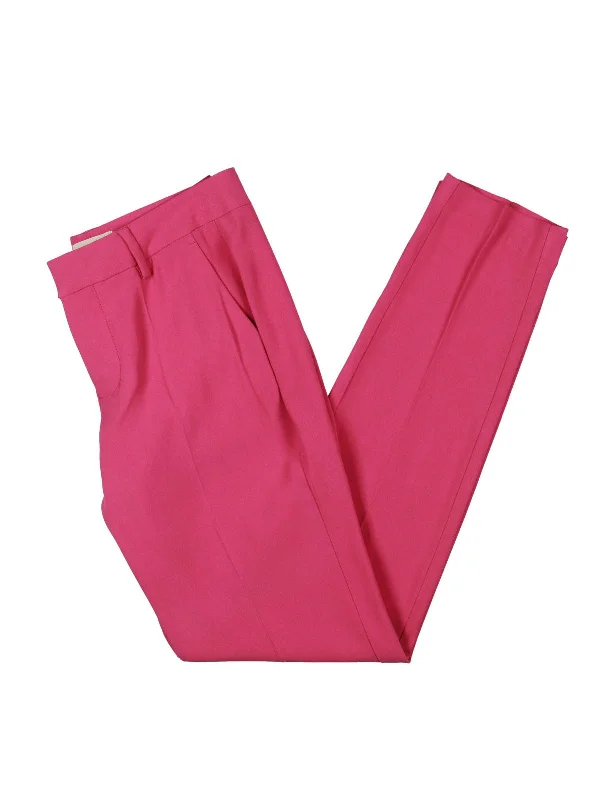 Women’s Trendy Outerwear Womens Mid-Rise Pleated Ankle Pants