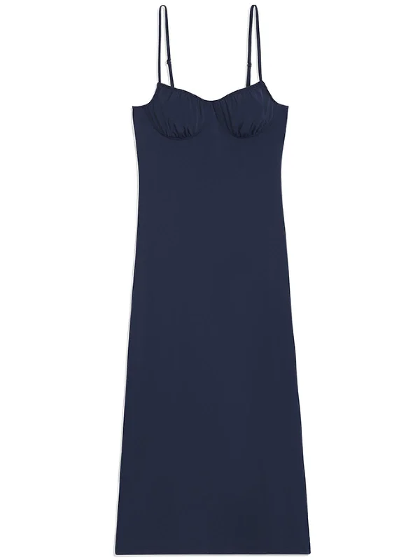 Women’s Casual Blouses Womens Ruched Sleeveless Slip Dress