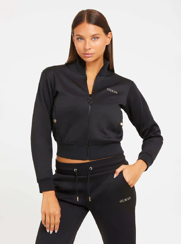 Women’s Formal Wear  Sports functional styleBlack Crop Active Jumper