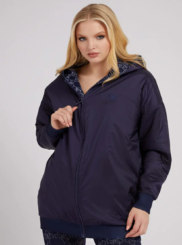 Blue Beverly Reversible Active Jacket