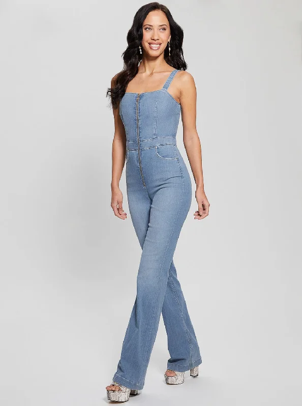 Affordable Women’s Shoes Luxury and fashionable Blue Denim Mariposa Jumpsuit