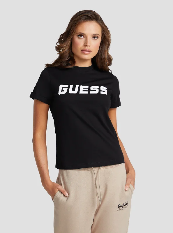 Casual Skirts For Women  Simple fashion styleEco Black Esther Active Logo T-Shirt