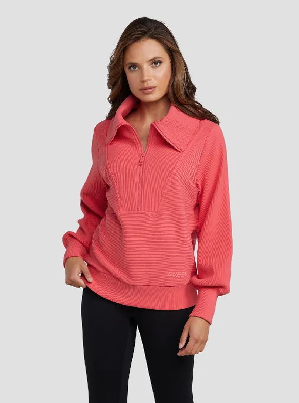 Comfortable Yoga Pants  Simple fashionPink Deena Active Zip Jumper
