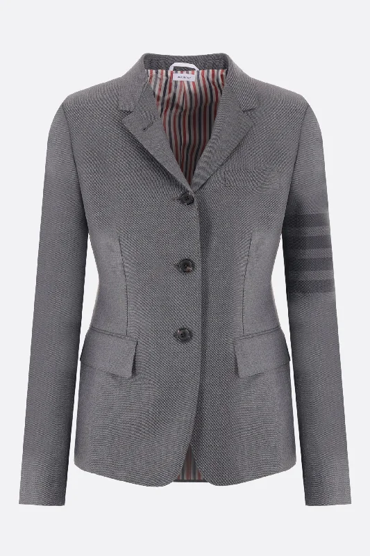 single-breasted wool blend jacket